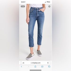 Agolde Riley High Rise Straight Crop